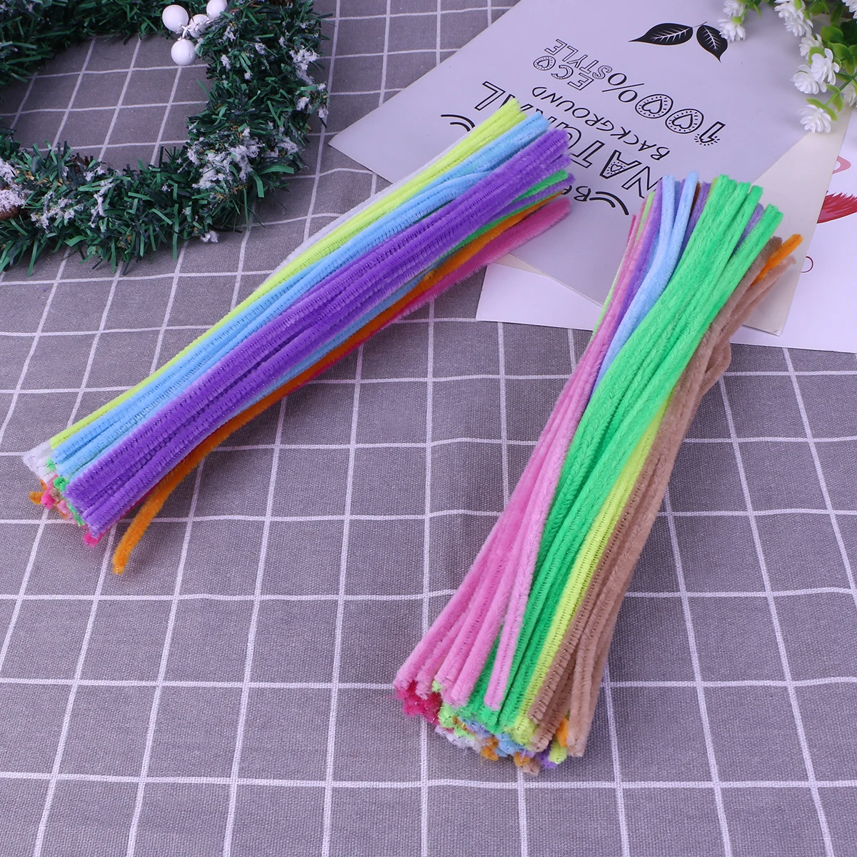 200 قطعة منظفات الأنابيب الملونة لتقوم بها بنفسك العصي أشكال بناء مرنة للأطفال تطوير الخيال الحرف الفنية الديكور