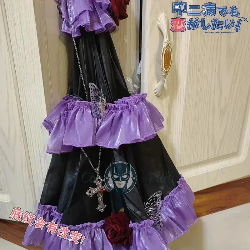 أنيمي الحب Chunibyo الأوهام الأخرى تأثيري تاكاناشي ريكا مظلة لوليتا الأميرة مظلة التلقائي هدية الكريسماس