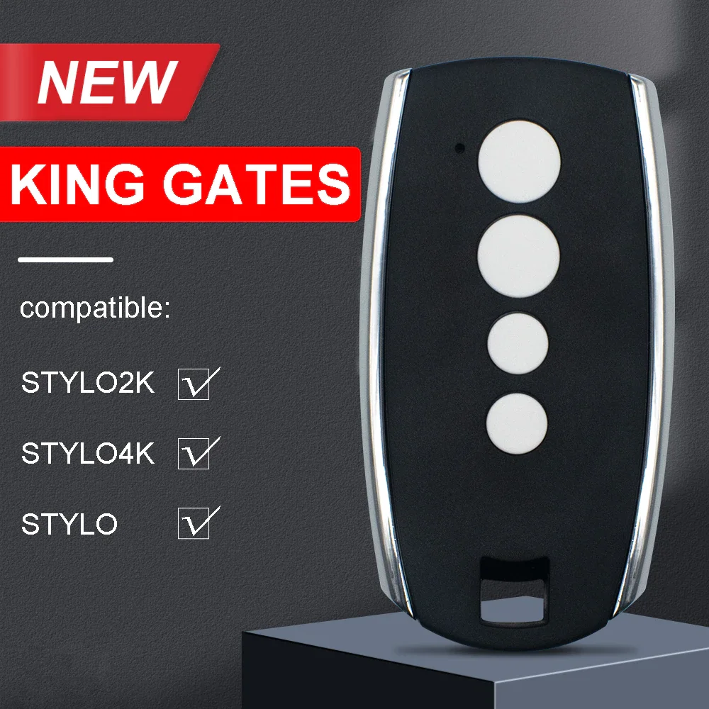 Imagem -03 - Garagem Controle Remoto Chaveiro King Gates Rolling Code Compatível com Stylo Stylo2k Stylo4k 43392 Mhz Opener 433mhz 10 Pcs