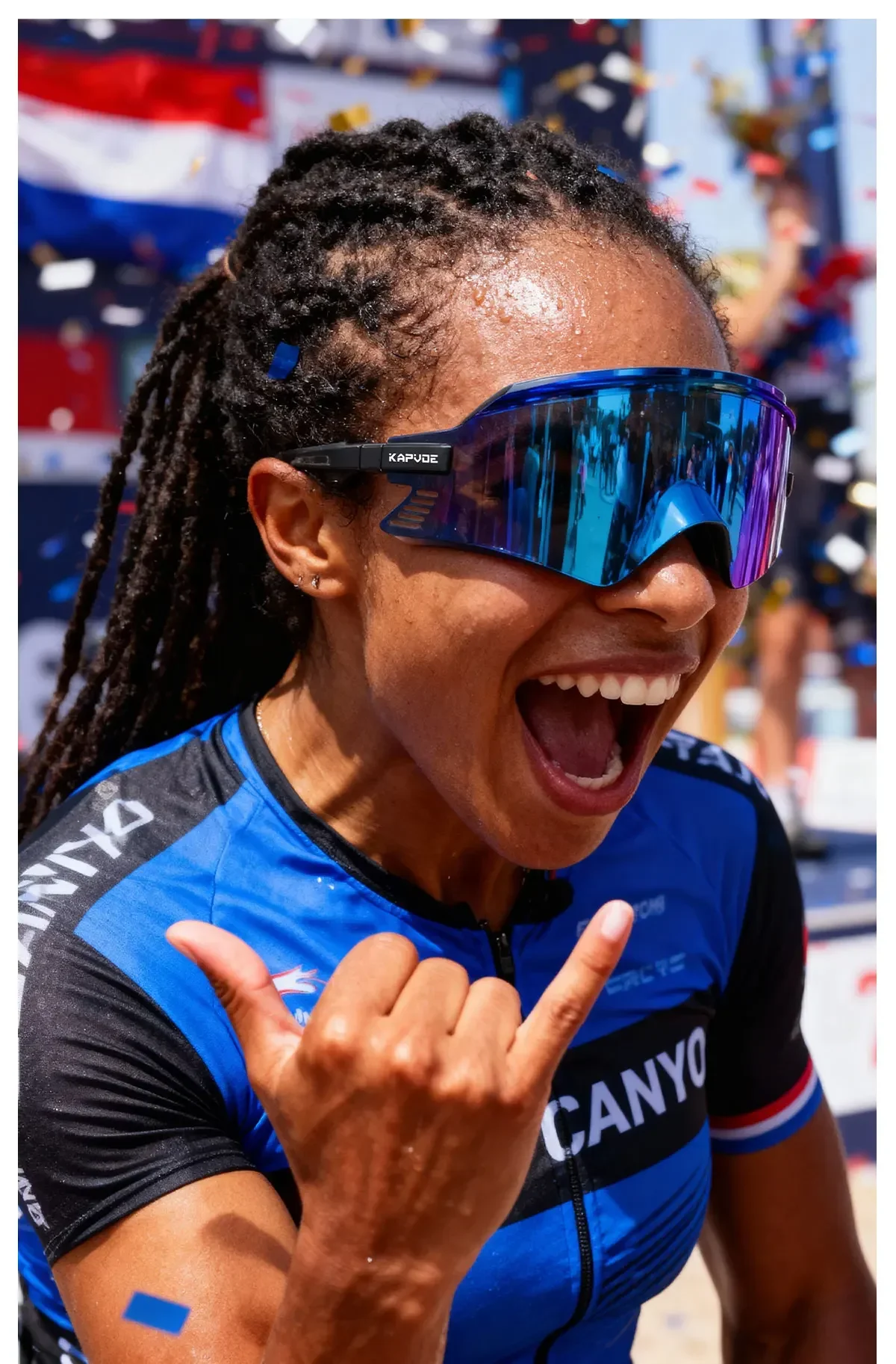 KAPVOE Eagle Beak Integrierte Fahrradbrille Rennbrille Fahrradsonnenbrille MTB Rennrad Outdoor-Sport Fahrradbrille für Männer und Frauen – Detail 15