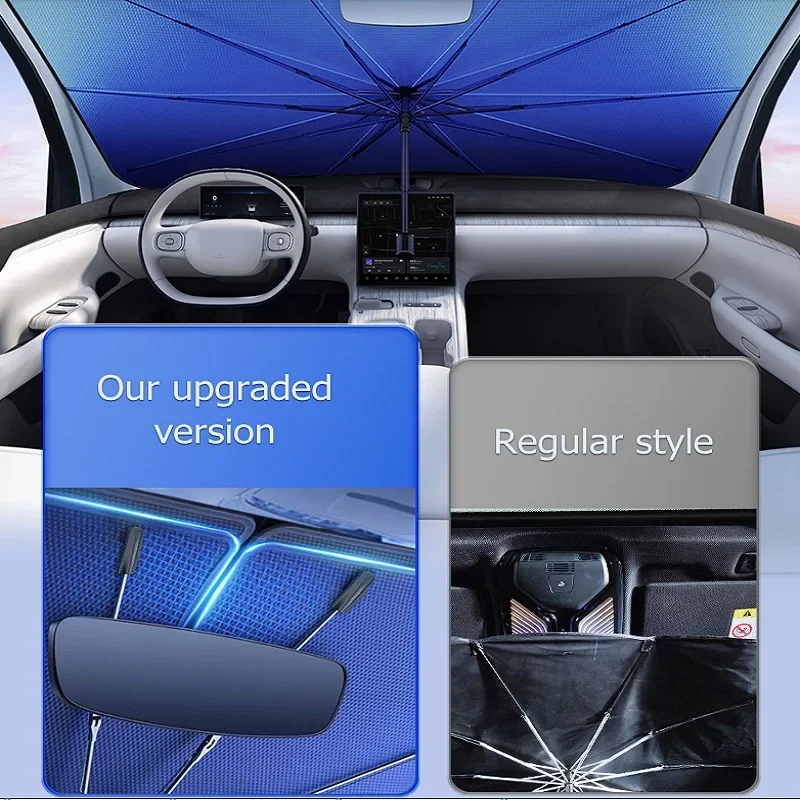 Car sunshade V-neck car front windshield Car Sunshade Umbrella Cars Sun Shade Parasol Sun Interior Windshield Protection