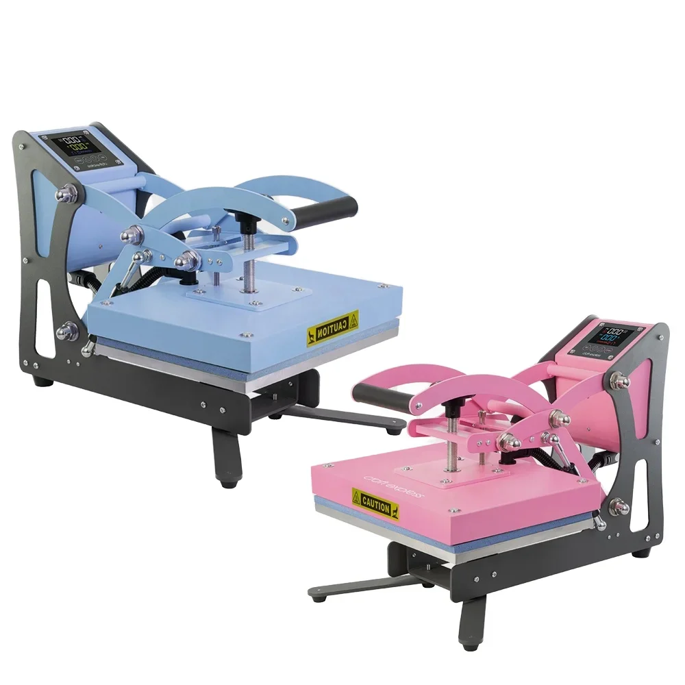 BestSub Craft Heat Press Customized Color Mini Heat Transfer Sublimation Printing T Shirt Textile Heat Press Machine