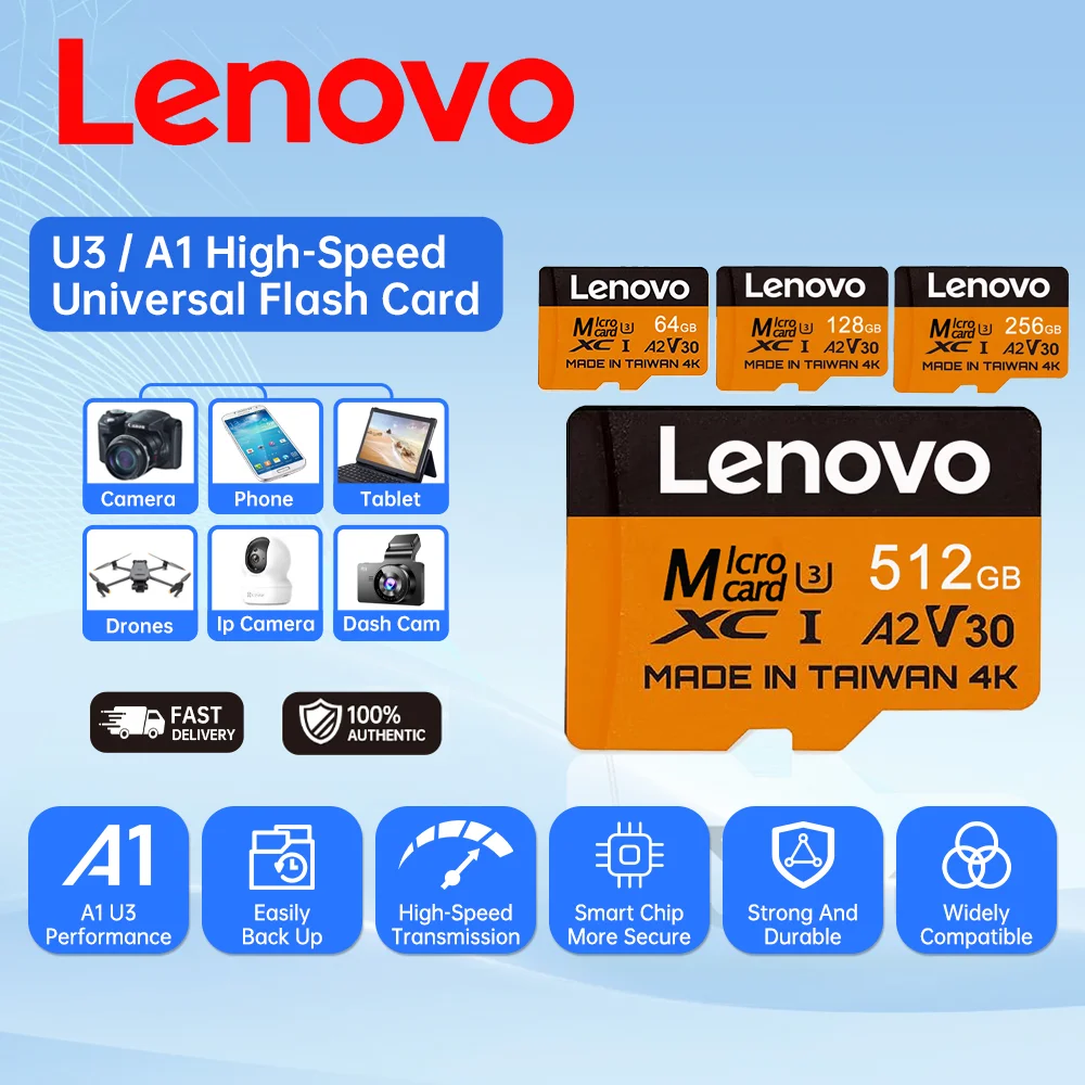 Карта-памяти-lenovo-micro-tf-sd-ultra-tf-mini-с-высокой-емкостью-для-камер-и-игр-совместимая-с-устройствами-на-512-ГБ-256-ГБ-128-ГБ-64-ГБ