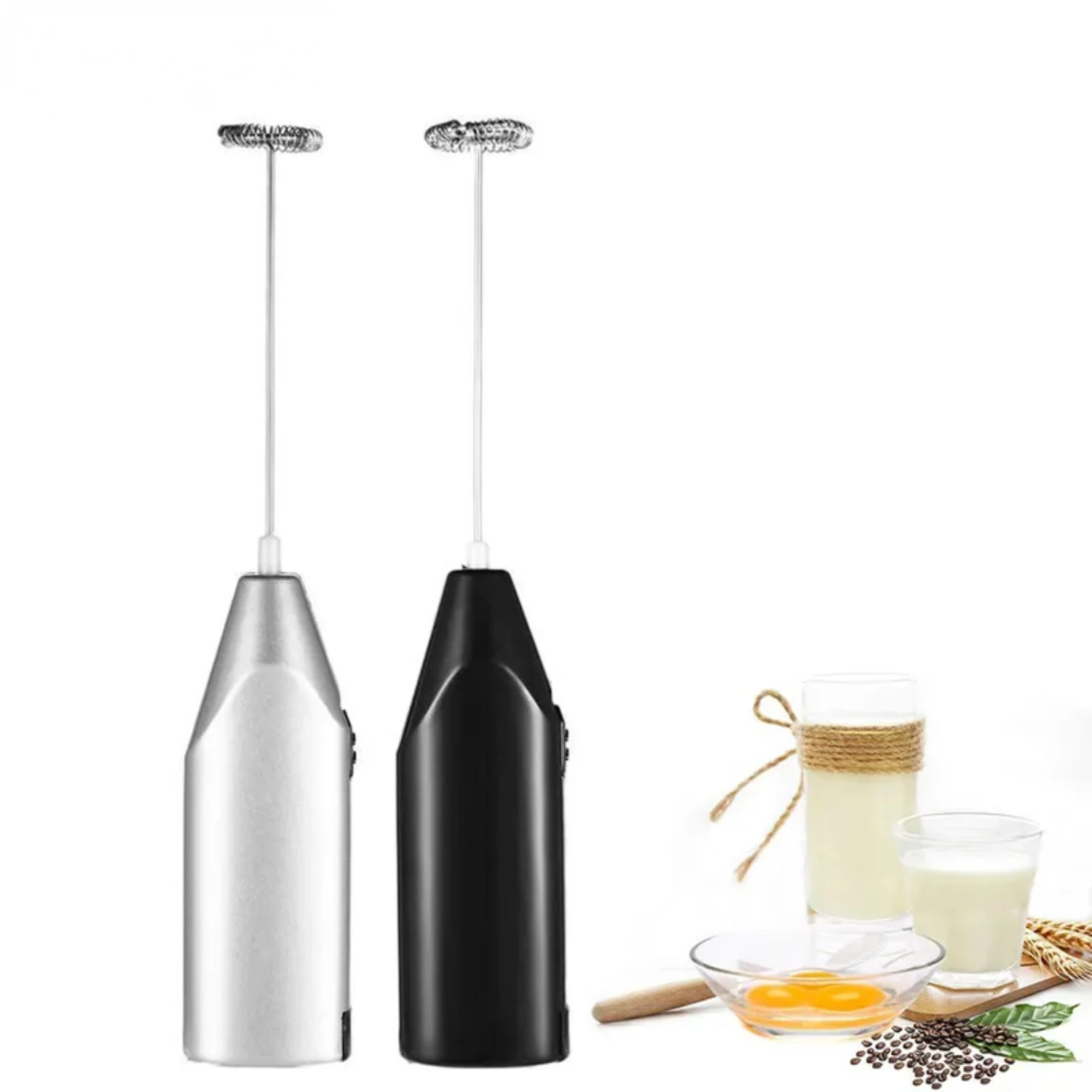 Compact Mini Wireless Handheld Milk Frother Blender - Powerful Coffee Whisk Mixer for Cappuccino, Latte, and More - Portable Egg