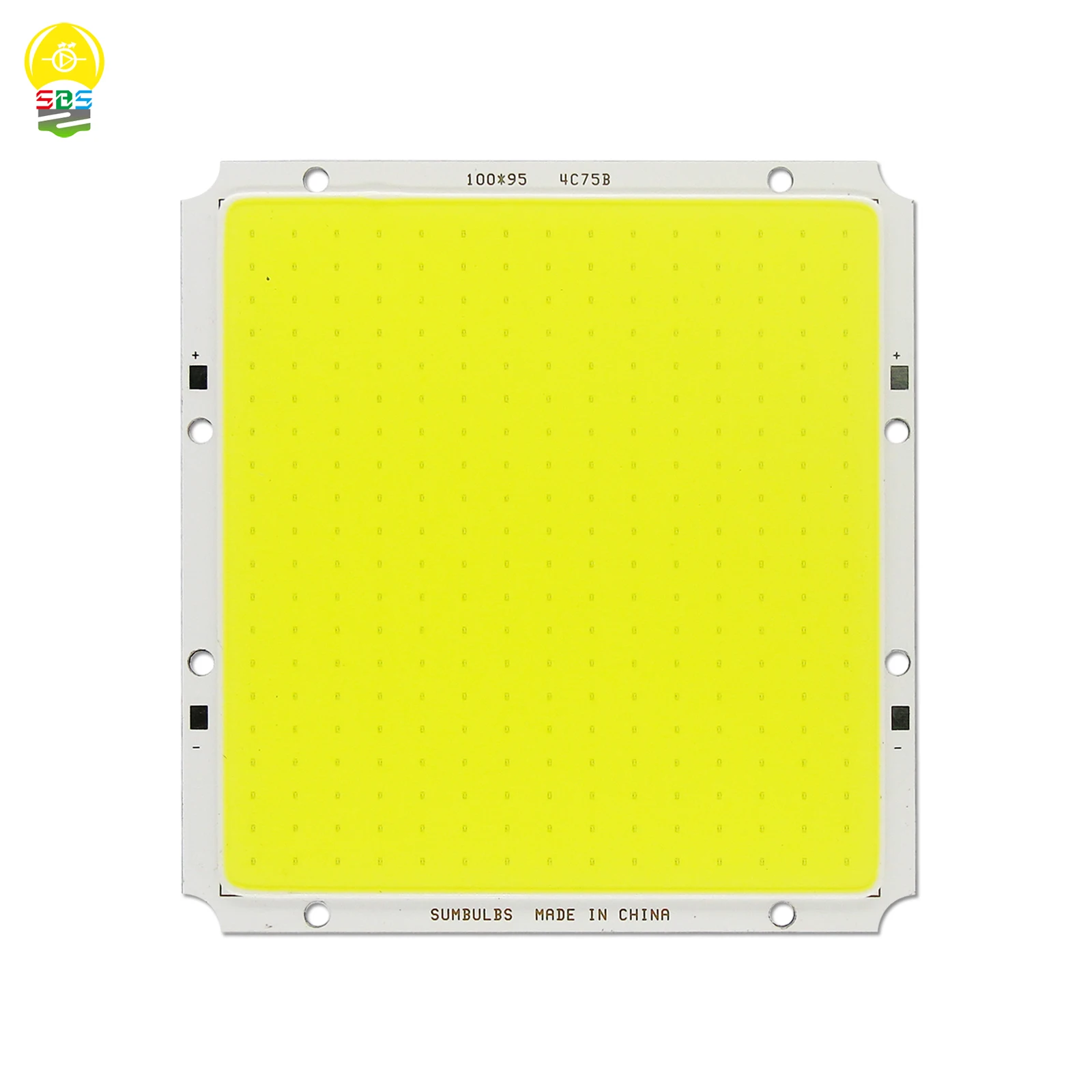 LED COB Panel Light Source 100x95mm DC 12V 50W Chip COB quadrato per lampada ad alta luminosità lampadina a matrice blu bianco freddo caldo