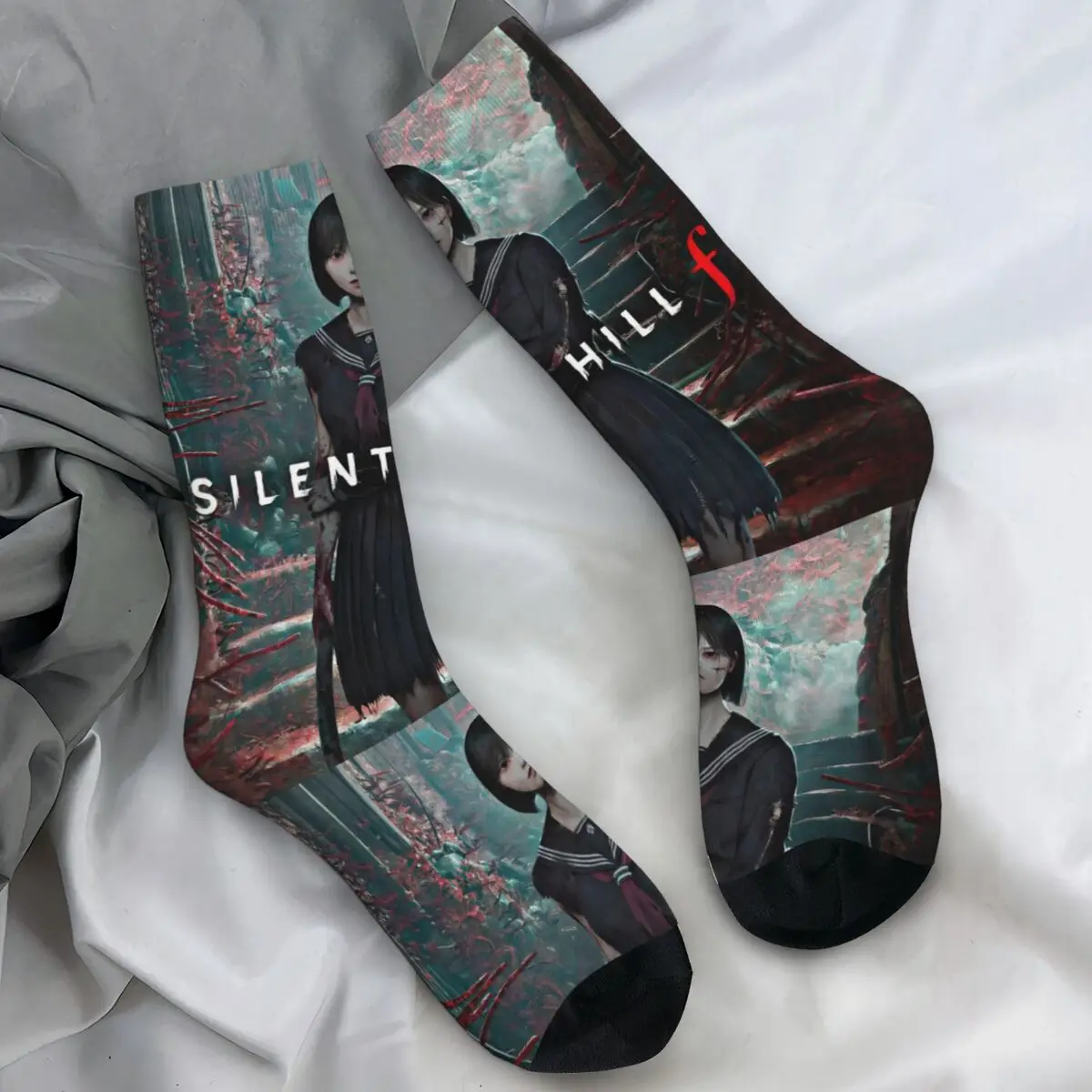 

Носки Silent Hill F Game Hinako, осенние чулки, готические качественные носки для пар, уличные антибактериальные носки с графикой