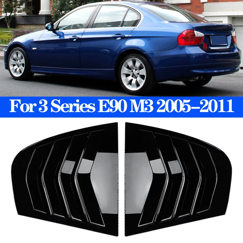 

Car Rear Window Shutter Cover Trim Window Louver Side Vent Carbon Fiber Accessories For BMW 3 Series E90 320i 330i M3 2005-2011