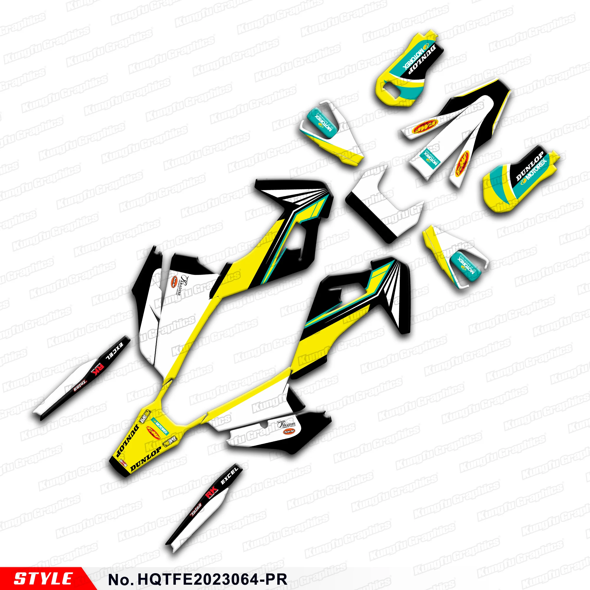 

Motorcycle Decals Skin Graphics for Husqvarna TE FE 250 350 450 501 2019-2023, HQTFE2023064-PR