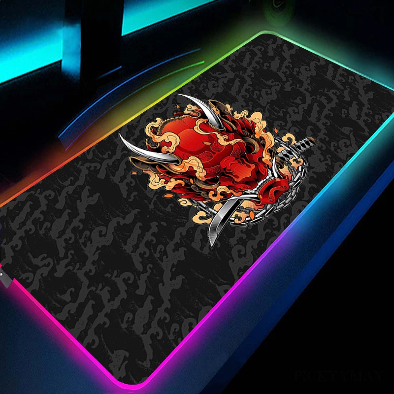 Большой игровой коврик для мыши Dragon RGB, коврик для мыши, игровой коврик, светодиодный коврик для клавиатуры, коврик для мыши, светящийся Настольный коврик, коврик для мыши для ПК