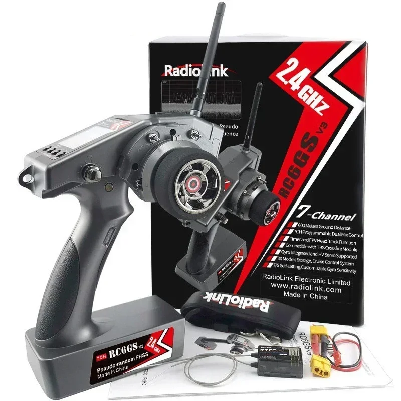 RadioLink-Transmetteur gyroscopique RC4GS V3 5 canaux, 2.4G R4FGM R6F R6FG V5.1, pour voiture RC, bateau, véhicule, modèle, jouet, pièces