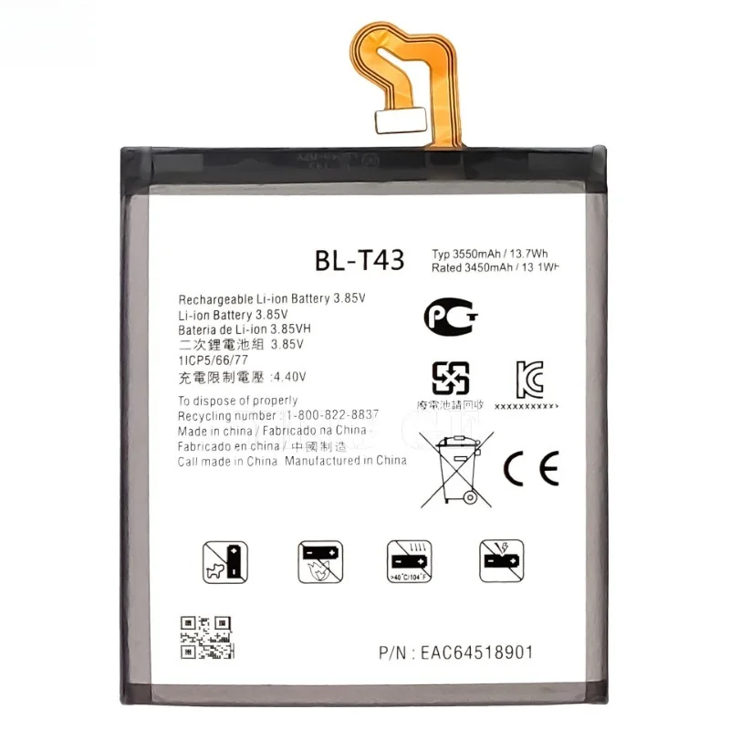 BL-T43 Li-Polymer Battery 3.85V 3550mAh For LG G8S ThinQ LMG810 LM-G810 LMG810EAW Mobile Phone High Quality Replacement Battery