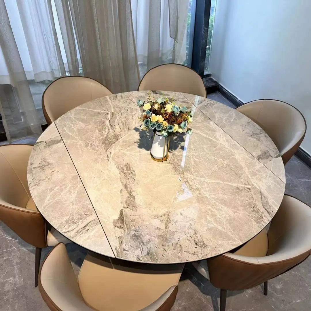 Oupai moderne lichte luxe stenen eettafel