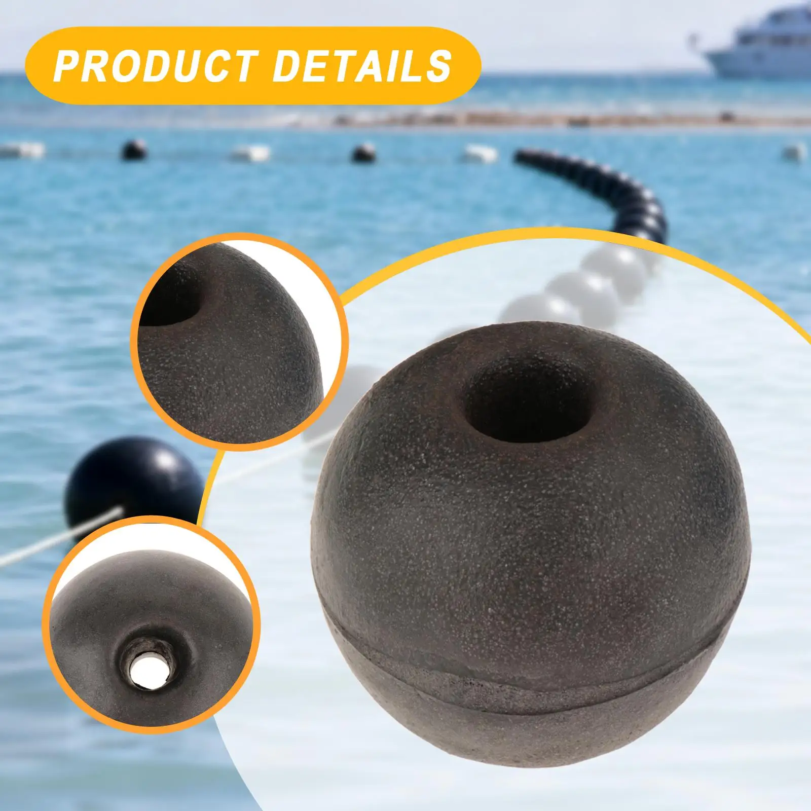 Rope Float Marine Buoyant Accessory Anchor Buoy for Sea Channel Pool Boating