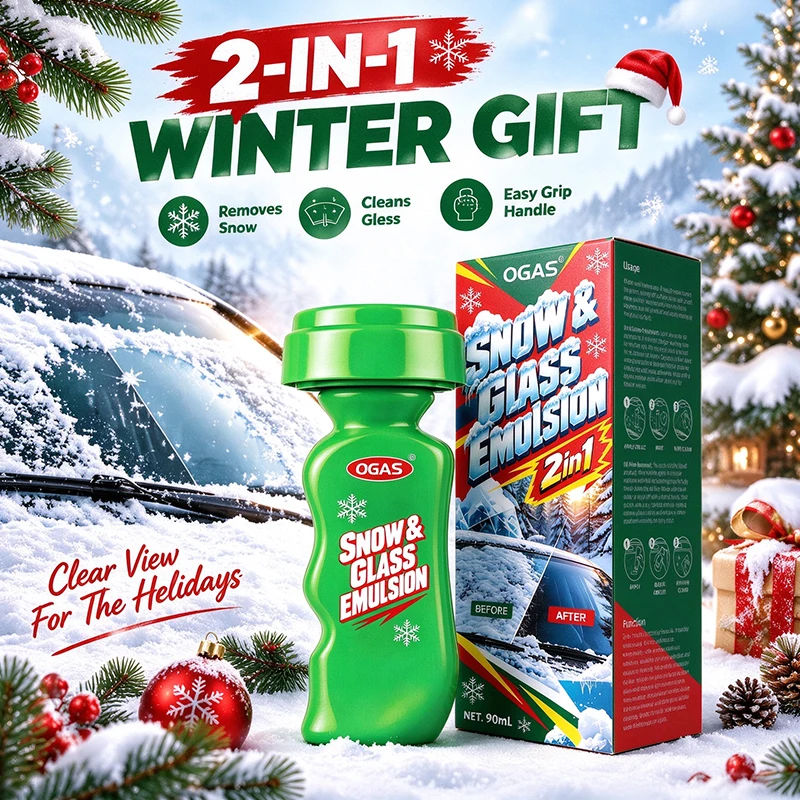 2in1 Windshield Deicer Snow Ice Melter Car Glass Oil Film Remover For Winter Snow Removal Tool 90ml Portable Easy Grip Handle