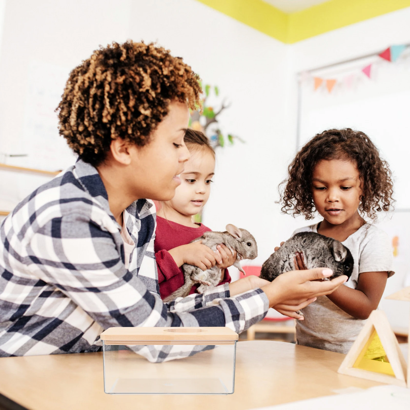 2 قطعة حوض الرمل حمام البول للحيوانات الأليفة الصغيرة الاكريليك شفافة خفيفة الوزن الهامستر الحمام قابلة لإعادة الاستخدام قفص حوض الاستحمام شينشيلا