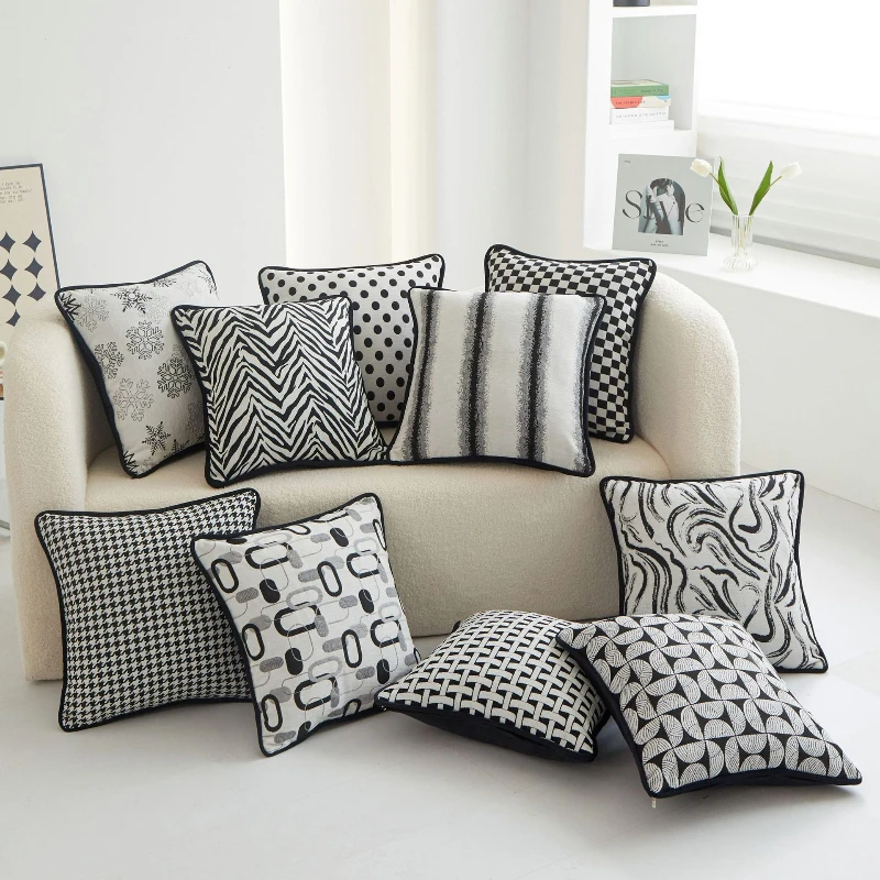 Modern Simple Creative Chenille Bed Backrest Cushion Soft Package, Light Luxury and High-end Sofa Throw Pillow Home Accessories