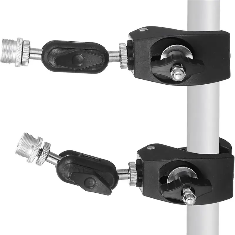Double Ball Head For Mic Holder, For Mic Crab Clamp Microphone Mount For Mic-Stands Desktop Shelf Drums