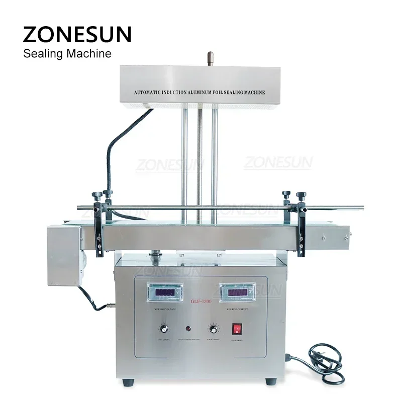 ZONESUN ZS-FK1300 Máquina automática continua de sellado de botellas de papel de aluminio Sellador de tapas de viales de alta velocidad 10-70 mm