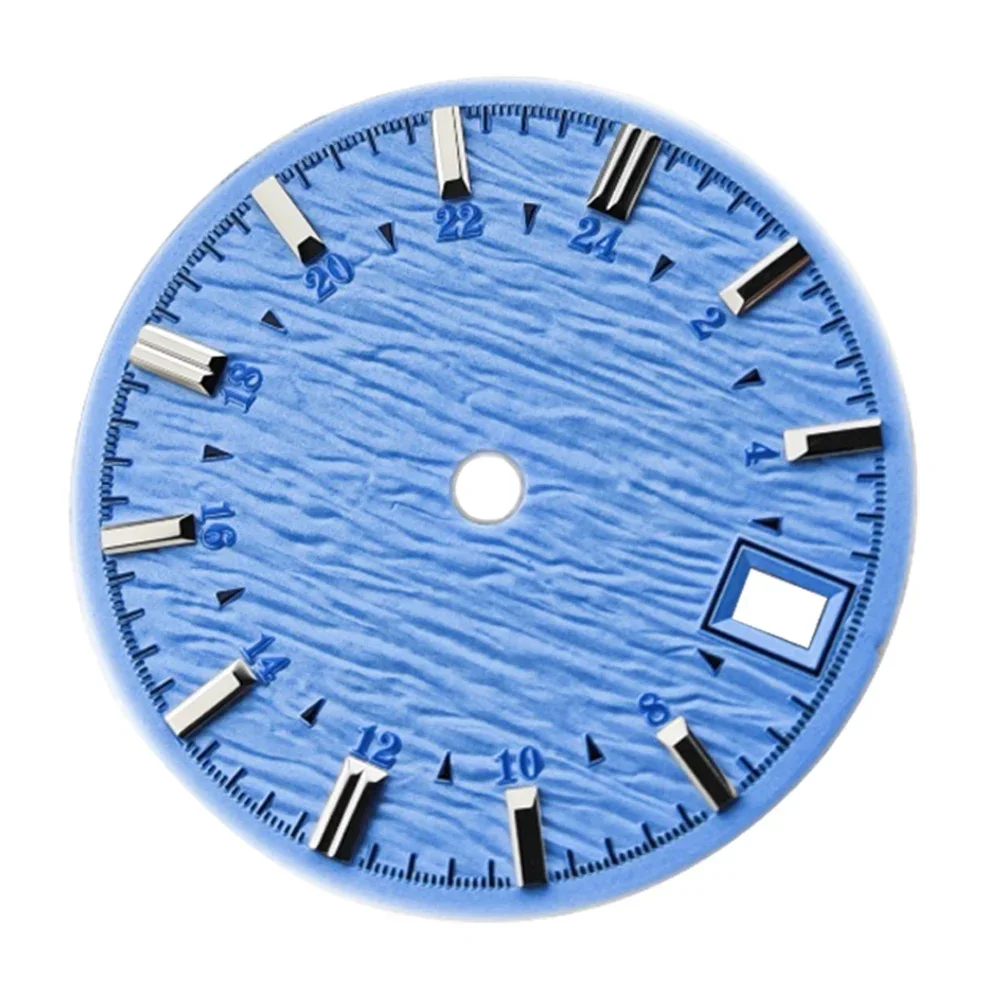 NH34 28.5mm Water Ripple Watch Dial for NH34/NH35/NH35A Mechanical Movement No Luminous Watch Face Diy Accessories