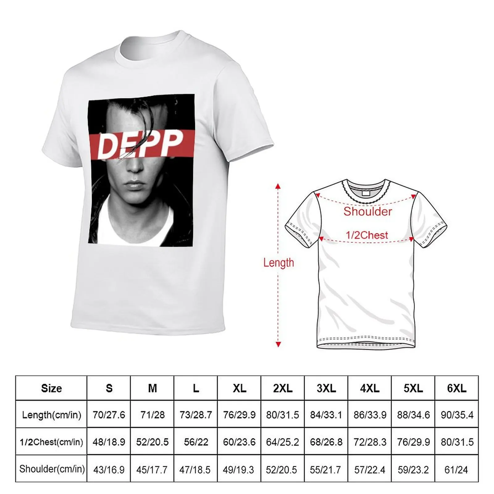 DEPP T-Shirt Short sleeve tee boys whites mens graphic t-shirts funny
