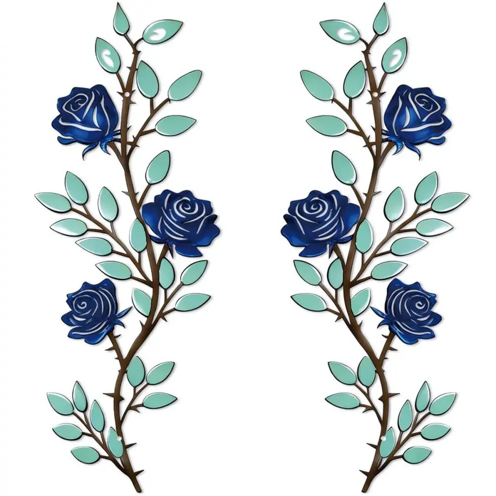 Abstract Metal Flower Leaf Wall Hanging Art Iron Sculpture Decorative Ornament For Living Room Modern Interior Wall Decor