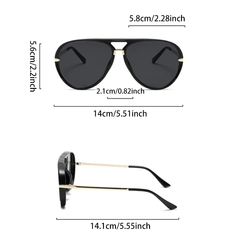 GM LUMIAS Vintage Pilot Sonnenbrille Frauen Mode Doppel Brücke Candy Farbe Sonnenbrille Trendy Marke Design Koreanischen Stil Shades – Detail 5