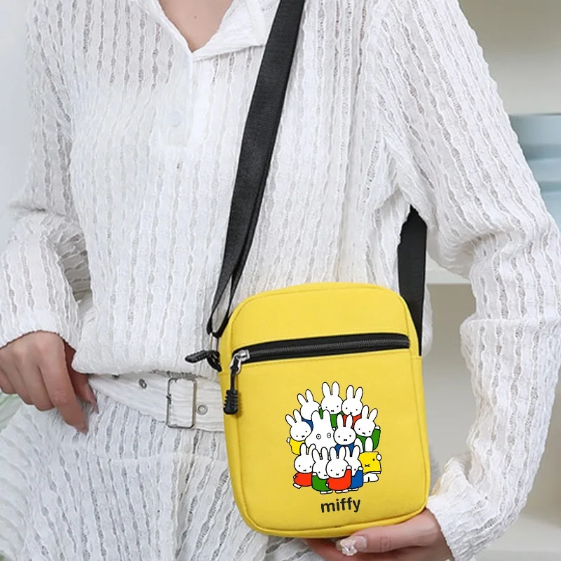 Miffy Crossbody Bags for Women Cartoon Anime Pattern Print Shoulder Bag Unisex Portable Purses and Handbags Birthday Party Gifts