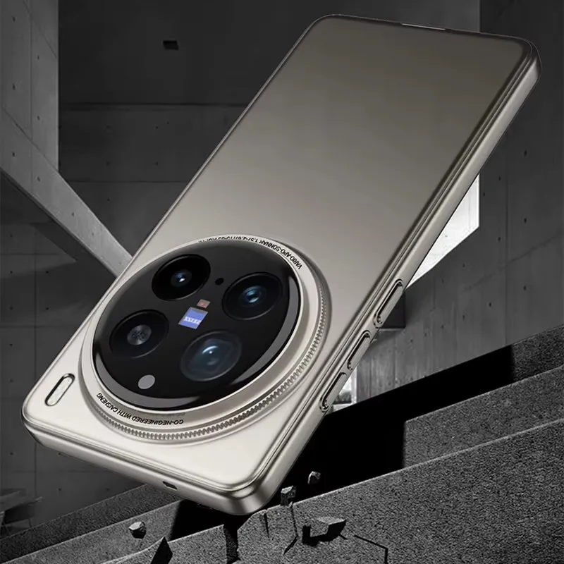 حافظة غير لامعة رفيعة للغاية مقاومة للصدمات لهاتف Vivo X200 Pro غطاء صلب واقٍ للكاميرا الصغيرة لهاتف Vivo X200 Pro