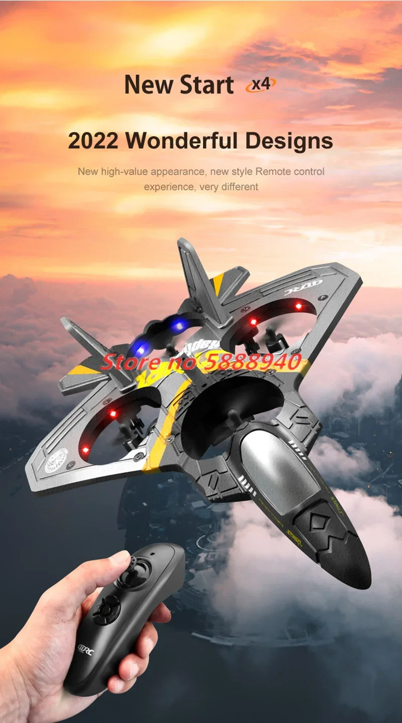 

2.4G RC Airplane With Led Fighter Planes Remote Control Fighter Glider Airplane EPP Foam Stunt Rolling Gravity Kids Gift Toy
