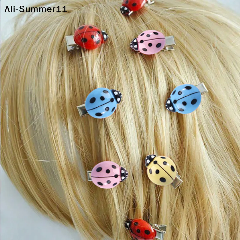 【A6L】10 Stück simulierte Marienkäfer-Haarspangen, Tier-Insekten-Haarspangen, kreativer Haarschmuck, Kopfbedeckung zur Haardekoration