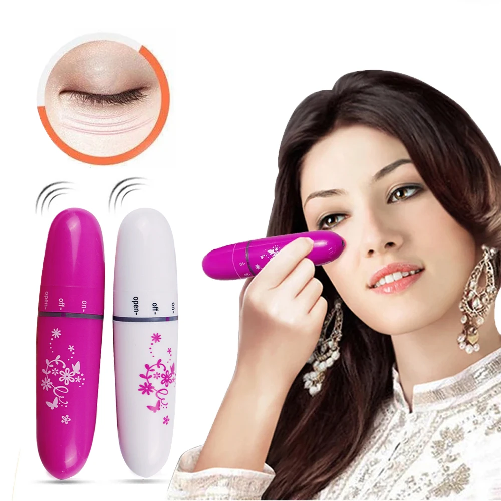 Vibration Eye Massage Pen Electric Mini Eye Massager Anti Dark Circles Anti Wrinkle Anti Aging Portable Eye Care Beauty Tools