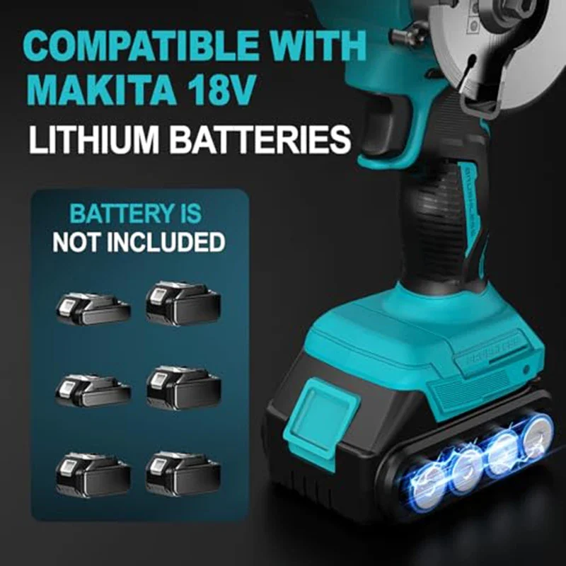 Makita for 18V Battery Cordless Electric Angle Grinder 19500RPM 3 Inch Cut Off Tool Tile Cutter for Wood Tile Plastic