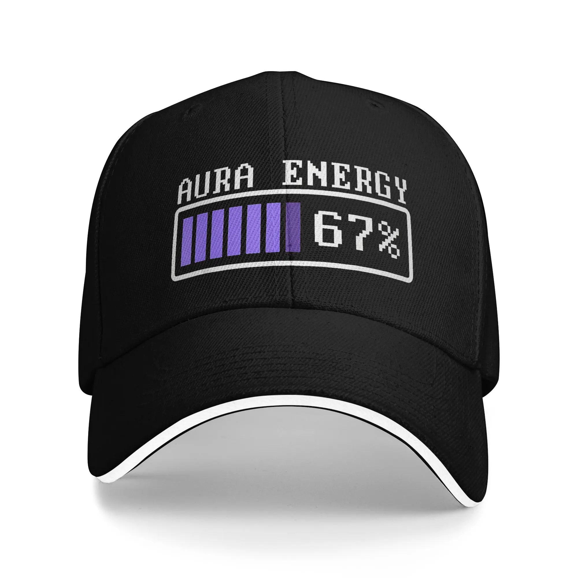 Funny Aura Energy at 67 Six Seven Genz Meme Slang Baseball Cap Hip Hop  Sandwich Hat Men Women Polyester Dad Hat Outdoor