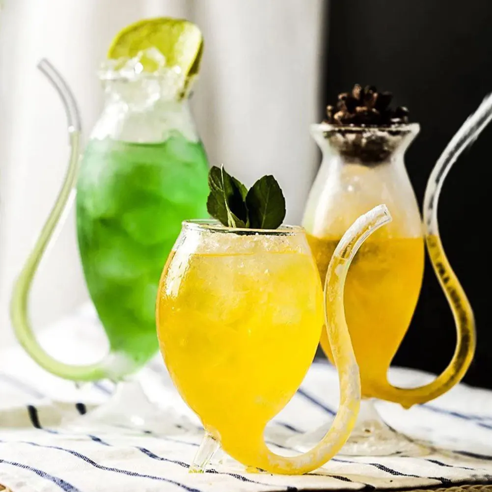 

2Pcs Red Wine Glass Unique Design Stable Not Easy to Break Home Office Use Fancy Wine Sipper Glass Clear Cocktail