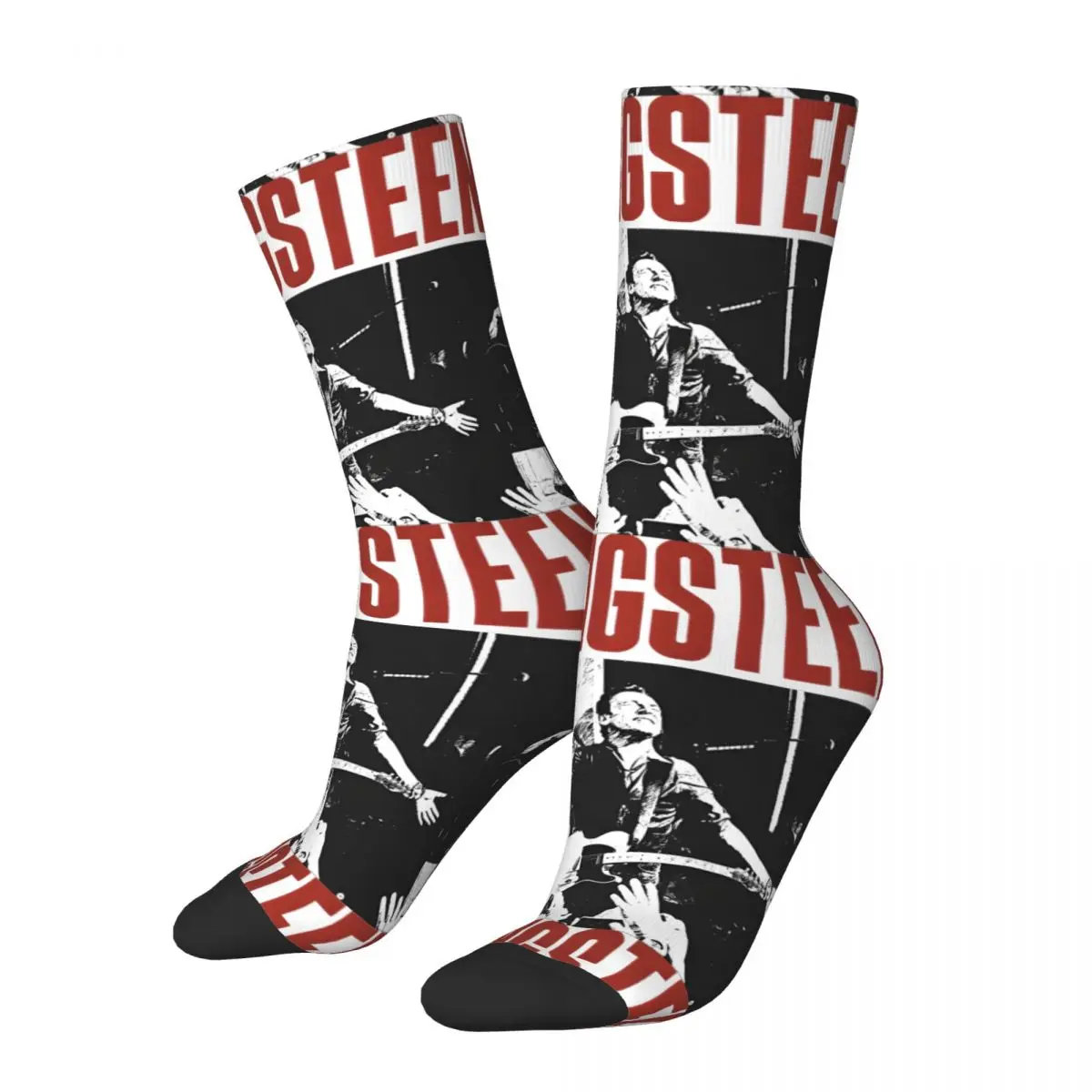 Tournee Metal Heavy Rock Musique De Vintage Men's Socks Vintage Harajuku Bruce Springsteen Street Style Seamless Crew Sock