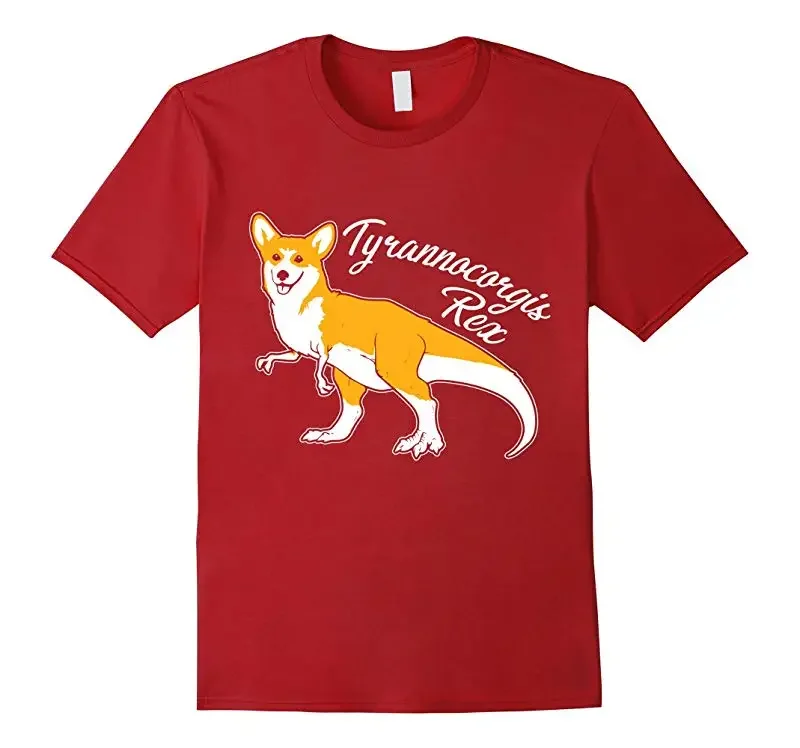 Tyrannocorgis Rex Funny Corgi T-rex T-Shirt. Summer Cotton Short Sleeve O-Neck Mens T Shirt New S-3XL