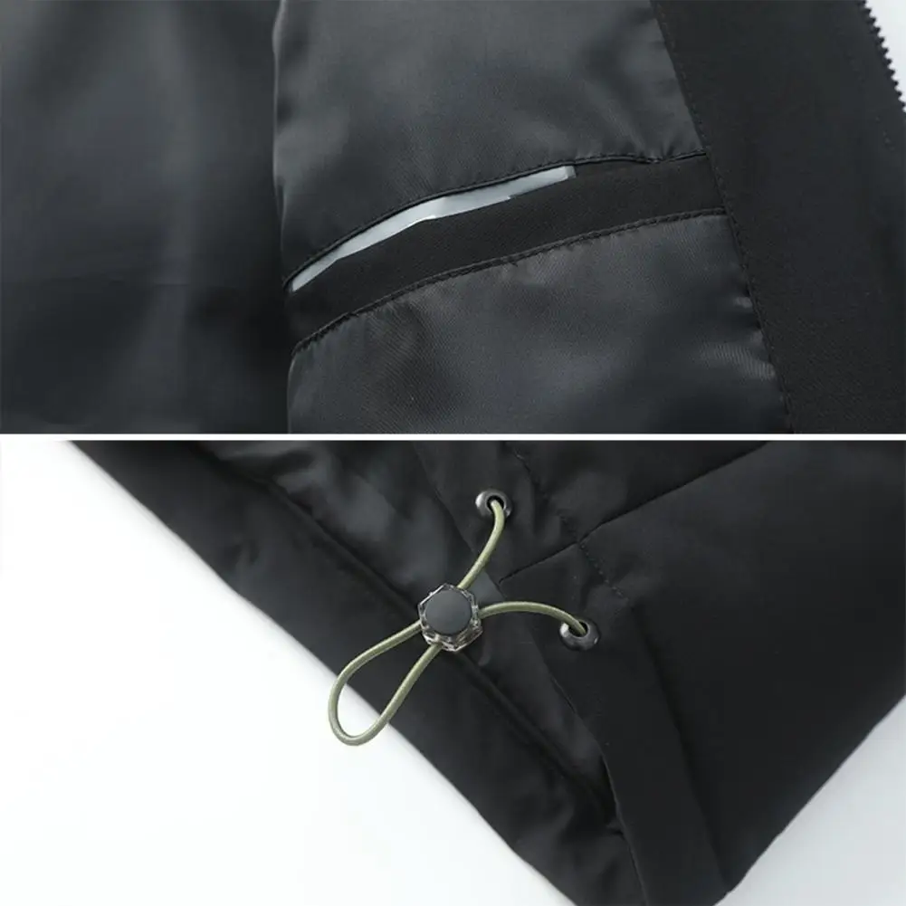 Chaqueta de estilo callejero para mujer y hombre, Abrigo acolchado de algodón con bolsillos y dobladillo con cordón, ropa de abrigo cálida para