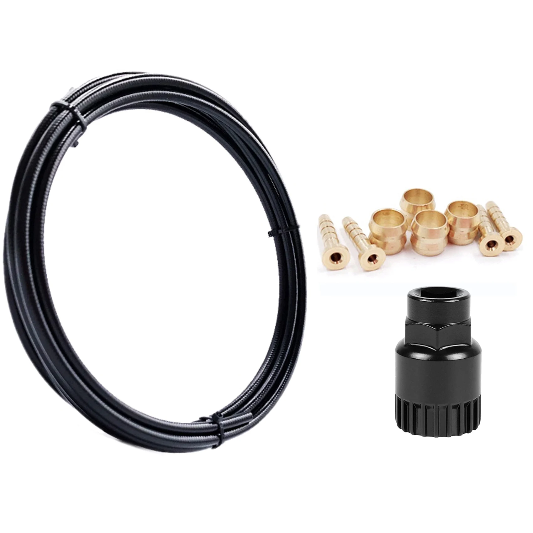 

A79E-1 Set BH59 Bike Brake Hose MTB Hydraulic Disc Brake Tube & 1 Pcs Bicycle 20 Teeth Bottom Bracket Remover