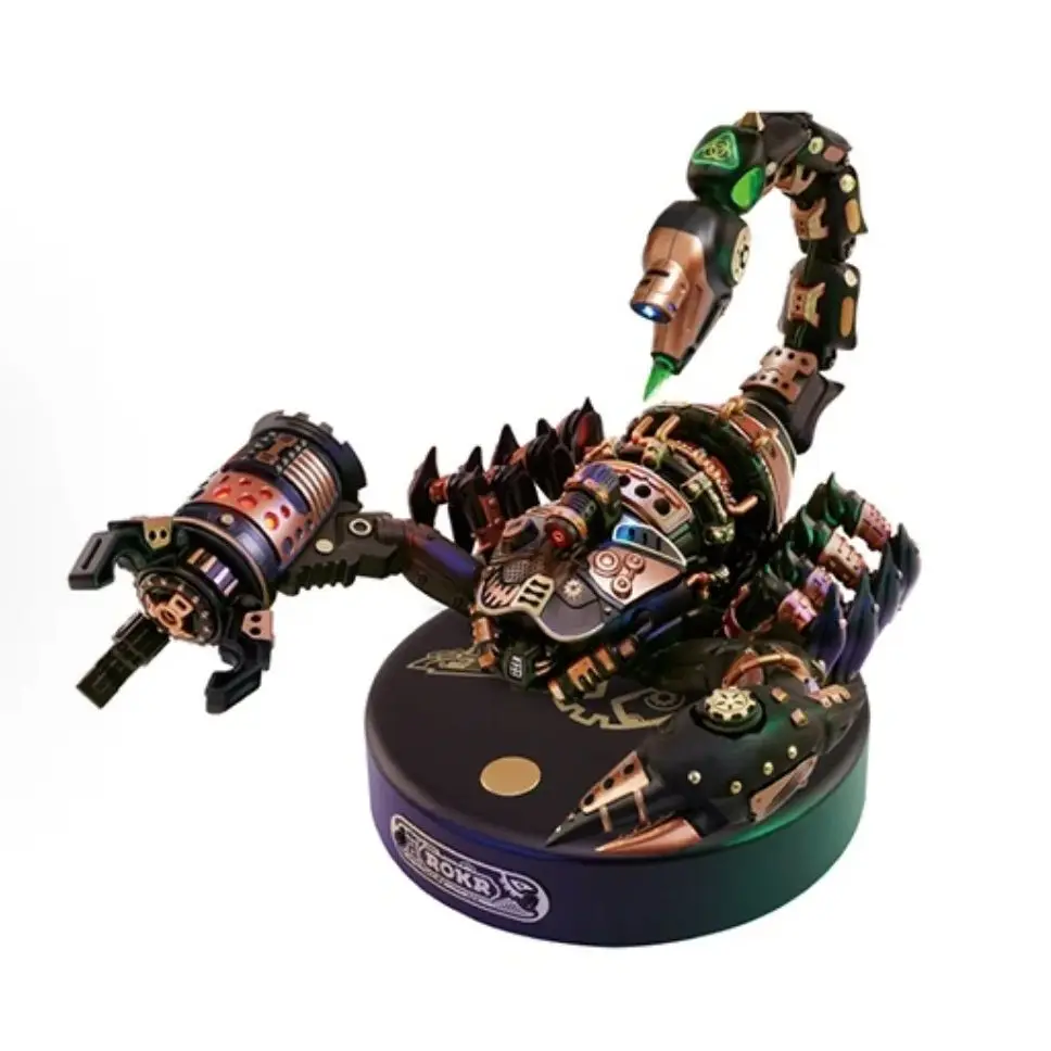 3D Metal Puzzle Mechanical Armor Battlefield Scorpion Model - Handmade DIY Assembly, Steampunk Style Desktop Decorative Ornament