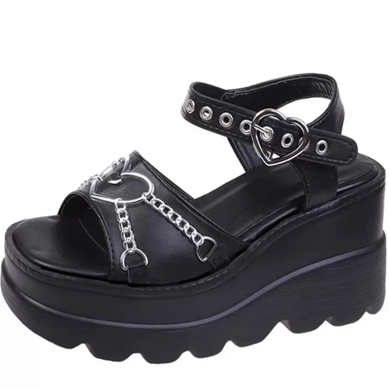 

Sandals for Women Fashion Outdoor Casual Sandals Punk Style Gothic Sandals for Women Wedges Platform Sandal Sandalias De Mujer