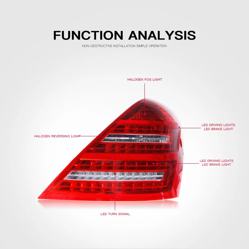 Taillamp Stoplight for Mercedes BENZ W221 taillight 2218200564/2218200664 for benz 2006-2008