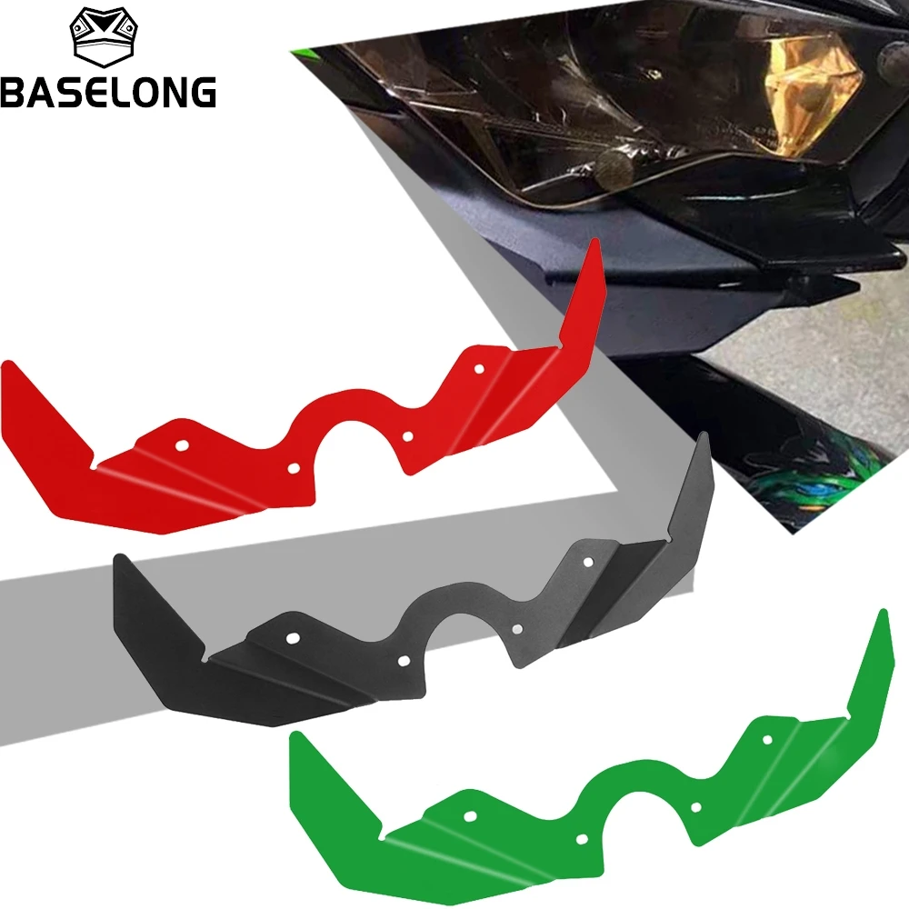 

Motorcycle Naked Front Spoiler Winglet Aerodynamic Wing Kit For Kawasaki Ninja 400 NINJA400 2018 2019 2020 2021 2022 2023 2024