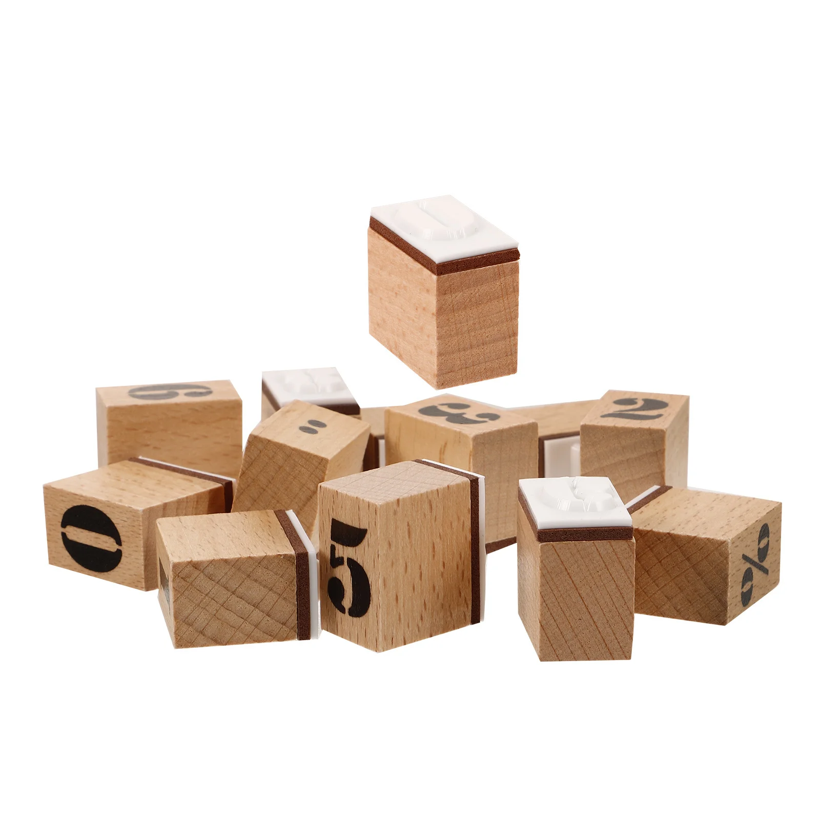 

1Set Wooden Number Stamp Decorative Wood Stamper DIY Craft Scrapbooking Diary Journal Supplies Number Stamps Wooden Stamps