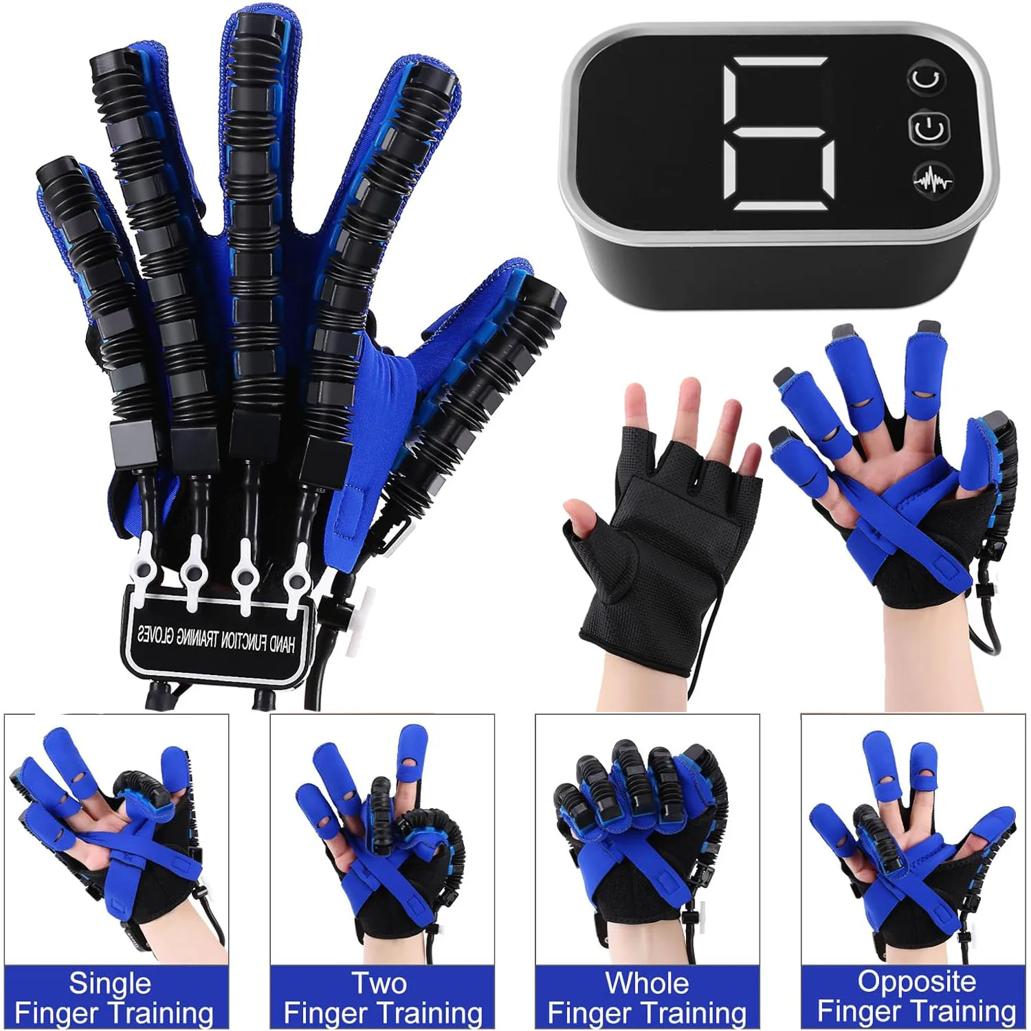 リハビリロボットグローブ-指運動用-ストロークハンドブレース-片麻痺回復用スプリント-ハンドグローブ-モビリティトレーニング機器