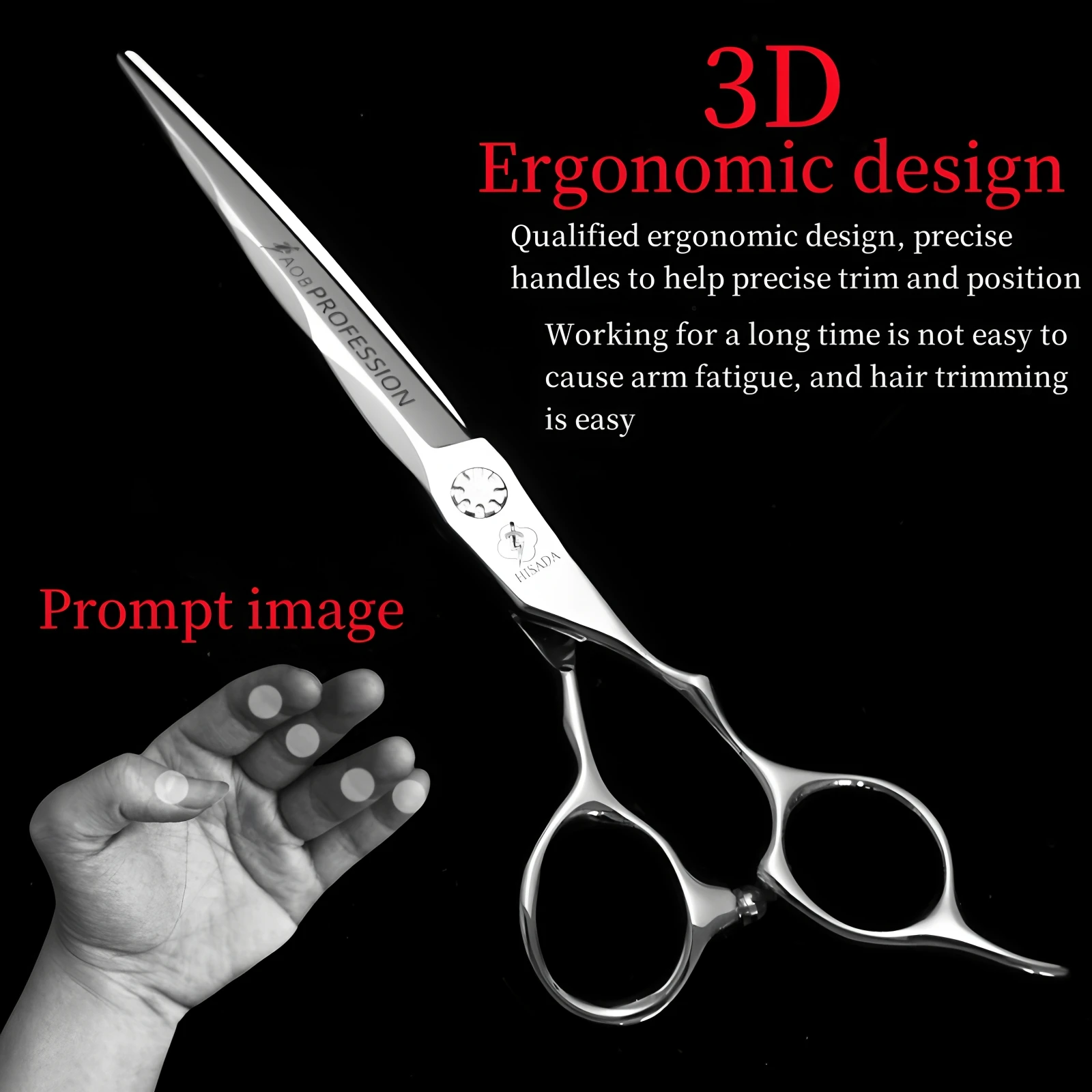 

HISADA 6.5inch Handmade Barber Scissors High-End Haircut Tools Exclusive for Hair Salons Professional Hair Scissors for Stylists