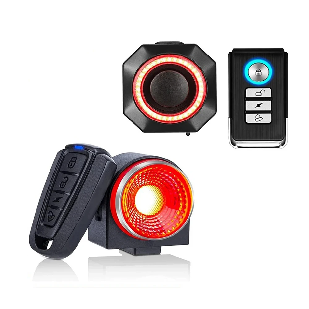 Wsdcam 115dB Bike Alarm IP65 Waterproof Bicycle Tail Lights USB Rechargeable Brake Sensing Rear Lights for Road Cycling Bikes