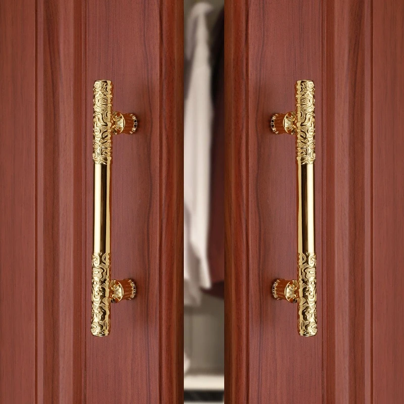96 128 160 192mm modern simple fashion creative luxury bright gold kitchen cabinet wine cabinet wardrobe doorhandle drawer knob