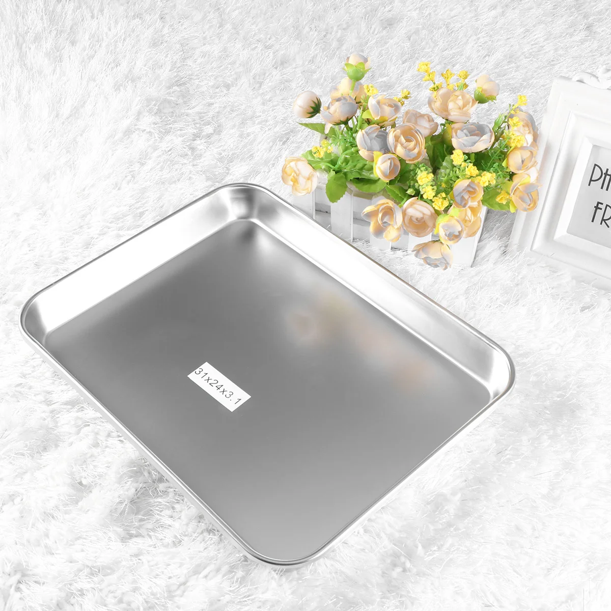 

Medical Tray Stainless Steel Rectangular Flat Reusable Instrument Plate For Surgery Veterinary Dentistry Tattoo Piercing