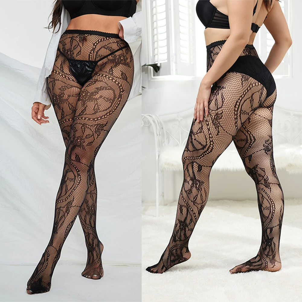 

Летние черные колготки в стиле аниме с узором, ажурные чулки Ins Harajuku, женские колготки в стиле Лолиты с татуировкой, кружевные полые сетчатые чулки в стиле панк