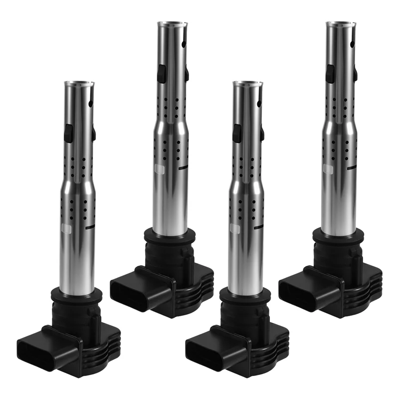 

For A3 A4 A6 TT Q3 Q5 VW Golf Passat–4Pcs Ignition Coil 0221604115 07K905715F UF575 07K905715 06F905115E 06H905115B